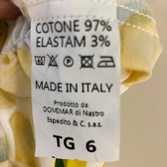 Lemon Print Kids Dress - White and Yellow - Picture 5 of 6